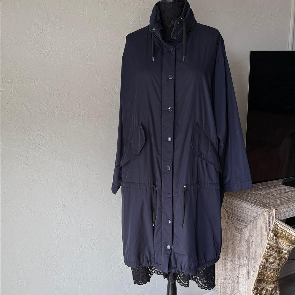 NWT Love Moschino Navy Trench Coat size S-L